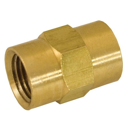 Jones Stephens 1/4in. Yellow Brass Coupling P10034